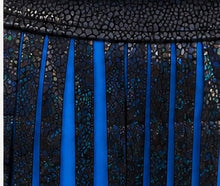 Load image into Gallery viewer, Electric Blue Fringe Two-Piece Dance Costume – Youth Medium
