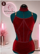 Load image into Gallery viewer, Velvet Statement Leo with Corset Top
