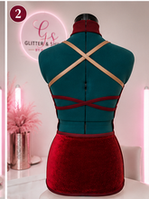 Load image into Gallery viewer, Velvet Statement Leo with Corset Top
